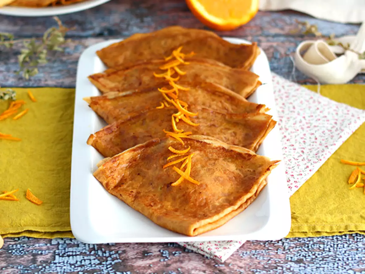 Receita Crepes suzette (crepe de laranja, receita francesa)