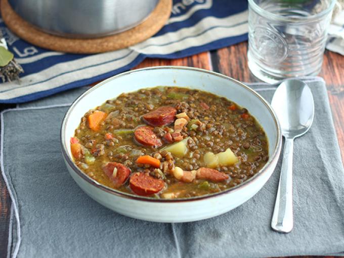 Lentilhas à espanhola (feita com chouriço)