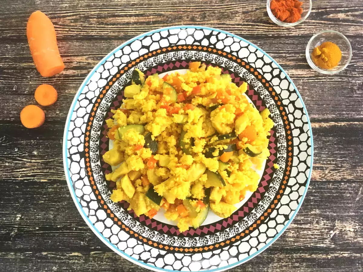 Receita Cuscuz express (frango e legumes)