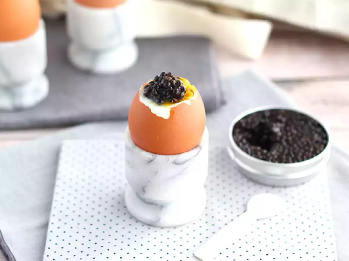 Receita Ovos com caviar
