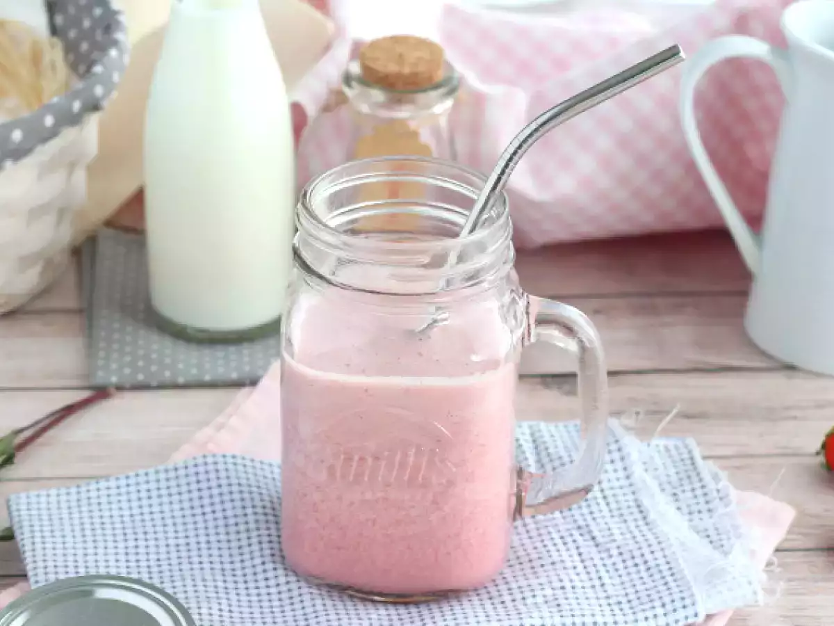 Receita Milkshake de frutas vermelhas (vegan)
