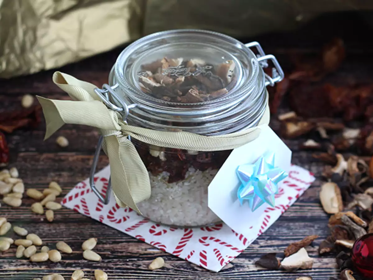 Receita Kit de risoto de cogumelos e tomates secos (no pote)