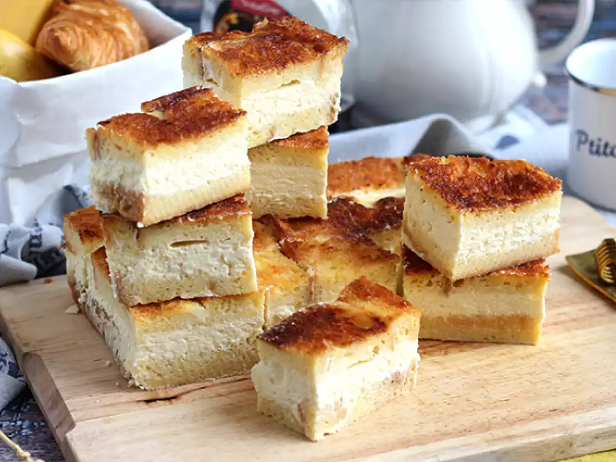 Receita Cheesecake com rabanada francesa (french toast cheesecake)