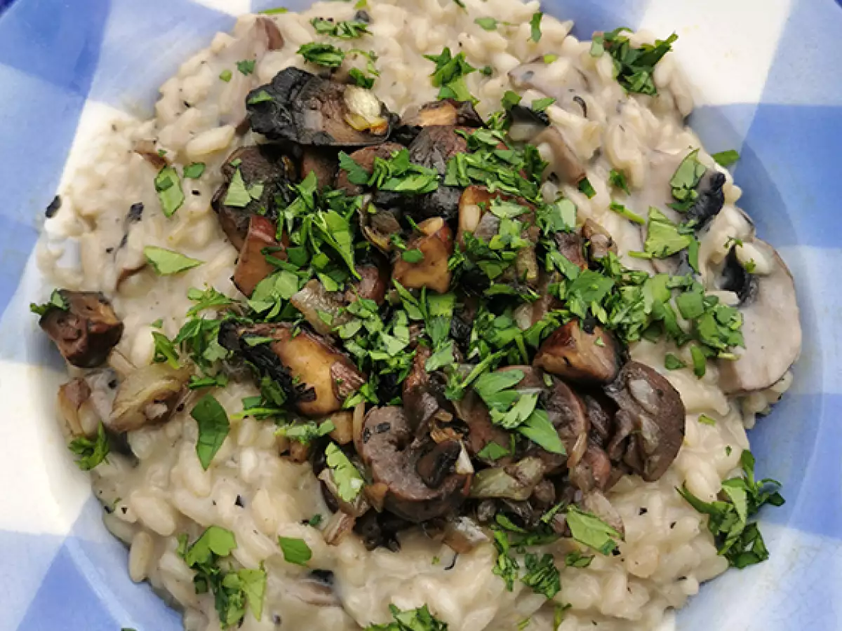 Receita Risoto cremoso de cogumelos