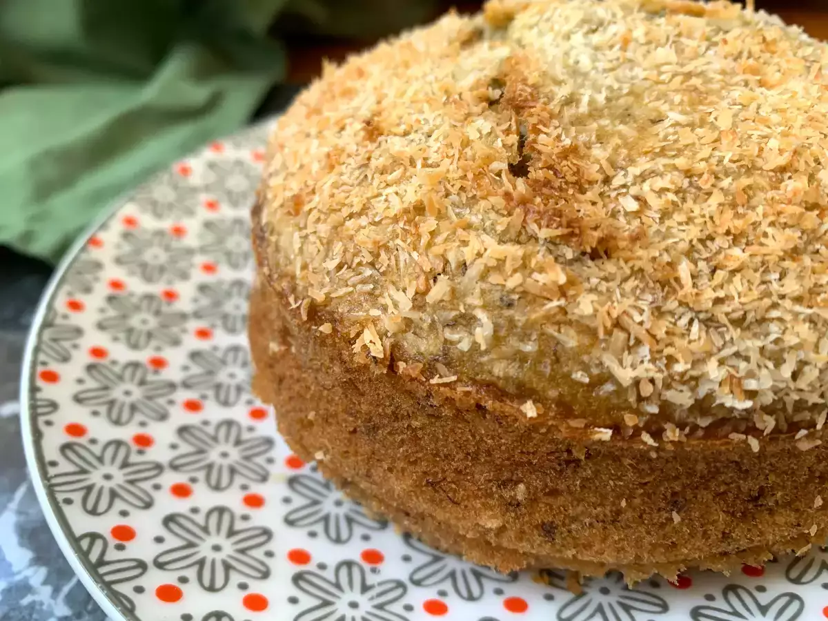 Receita Bolo de banana com coco (sem lactose)