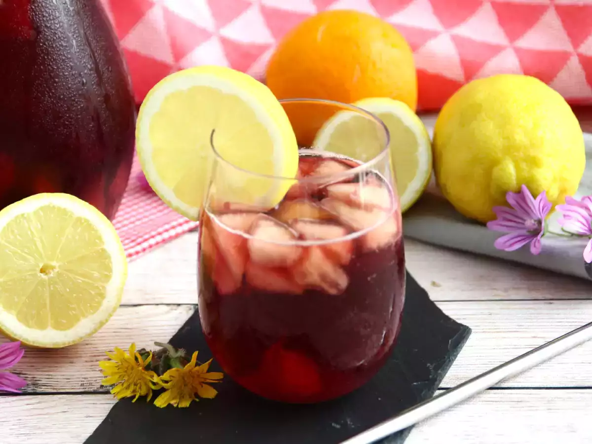 Receita Sangria sem álcool