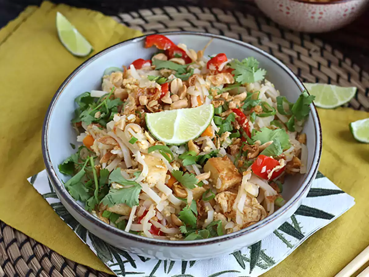 Receita Pad thai de tofu