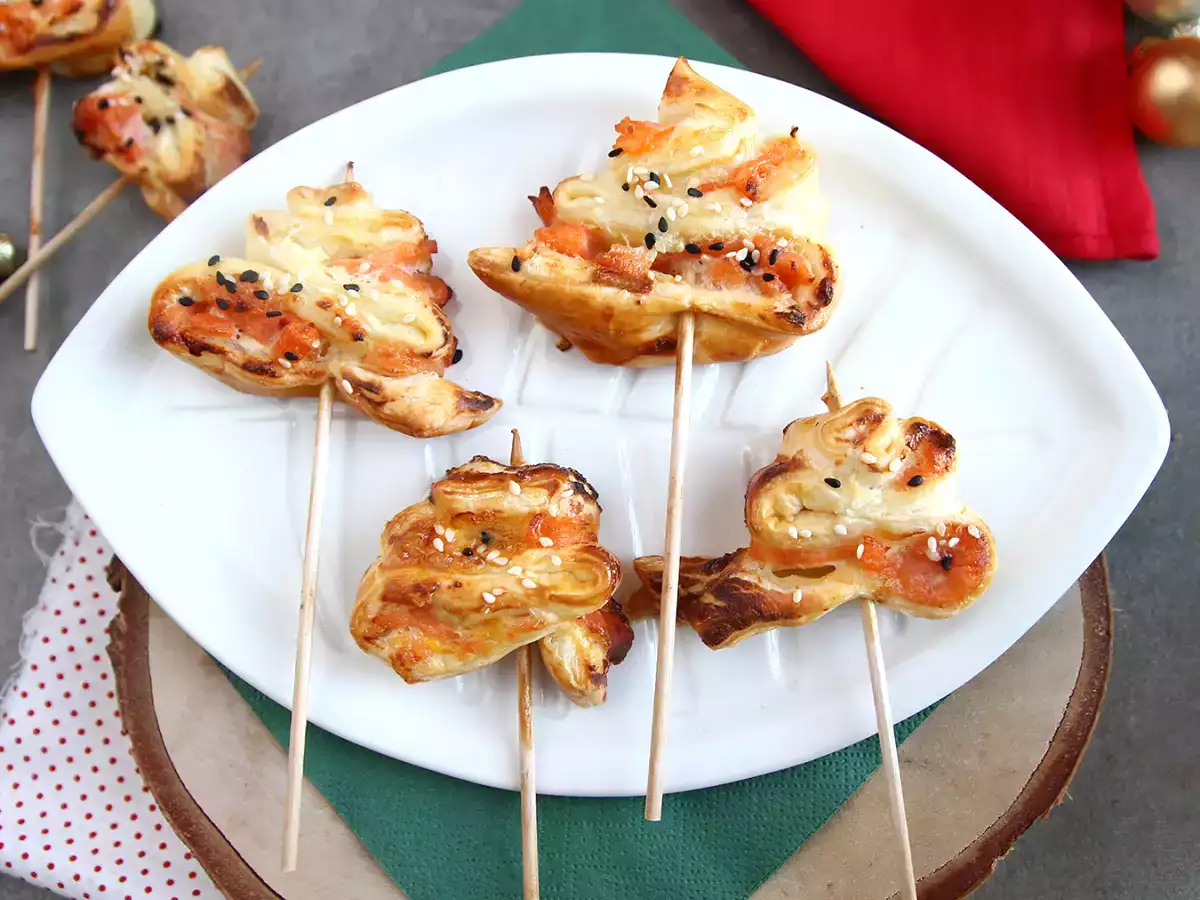 Receita Pinheiro folhado de salmão