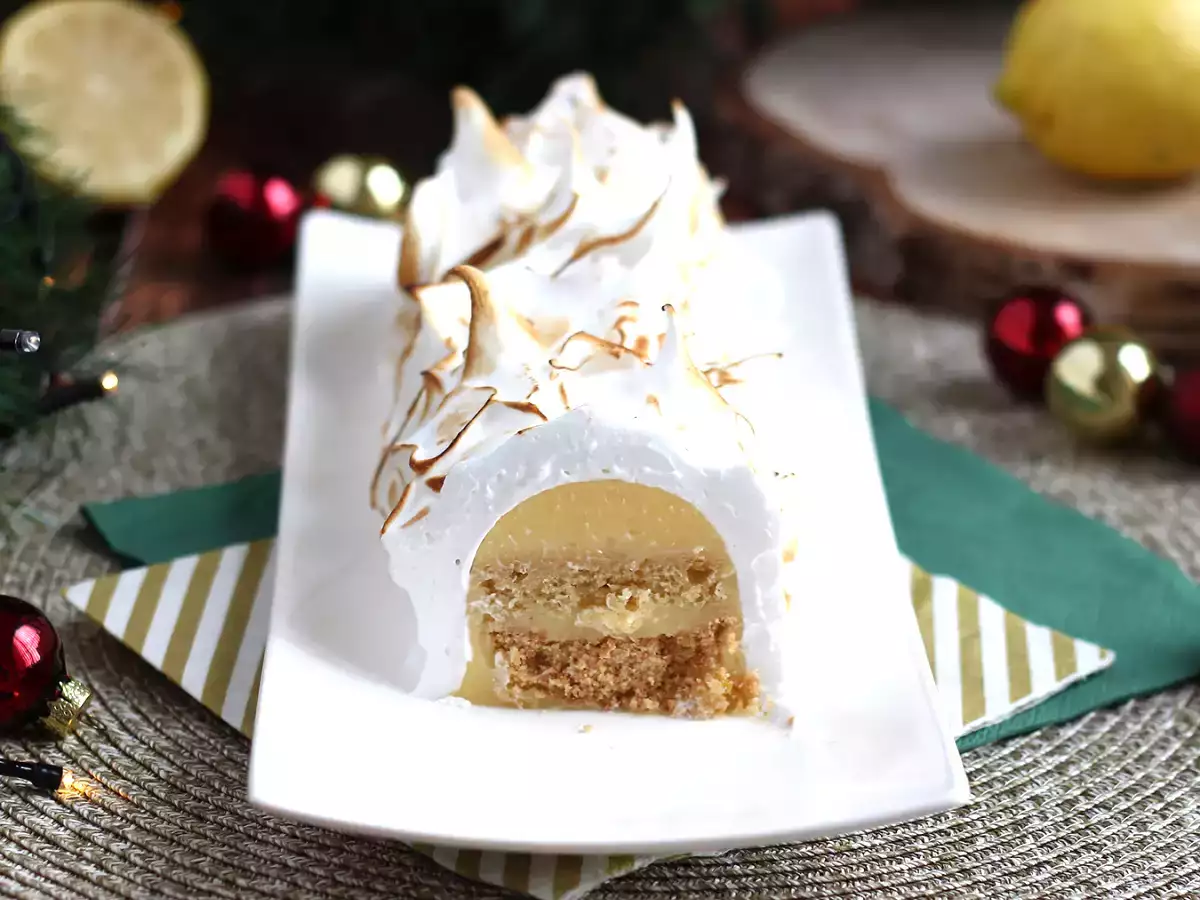 Receita Tronco de natal merengado, sabor limão