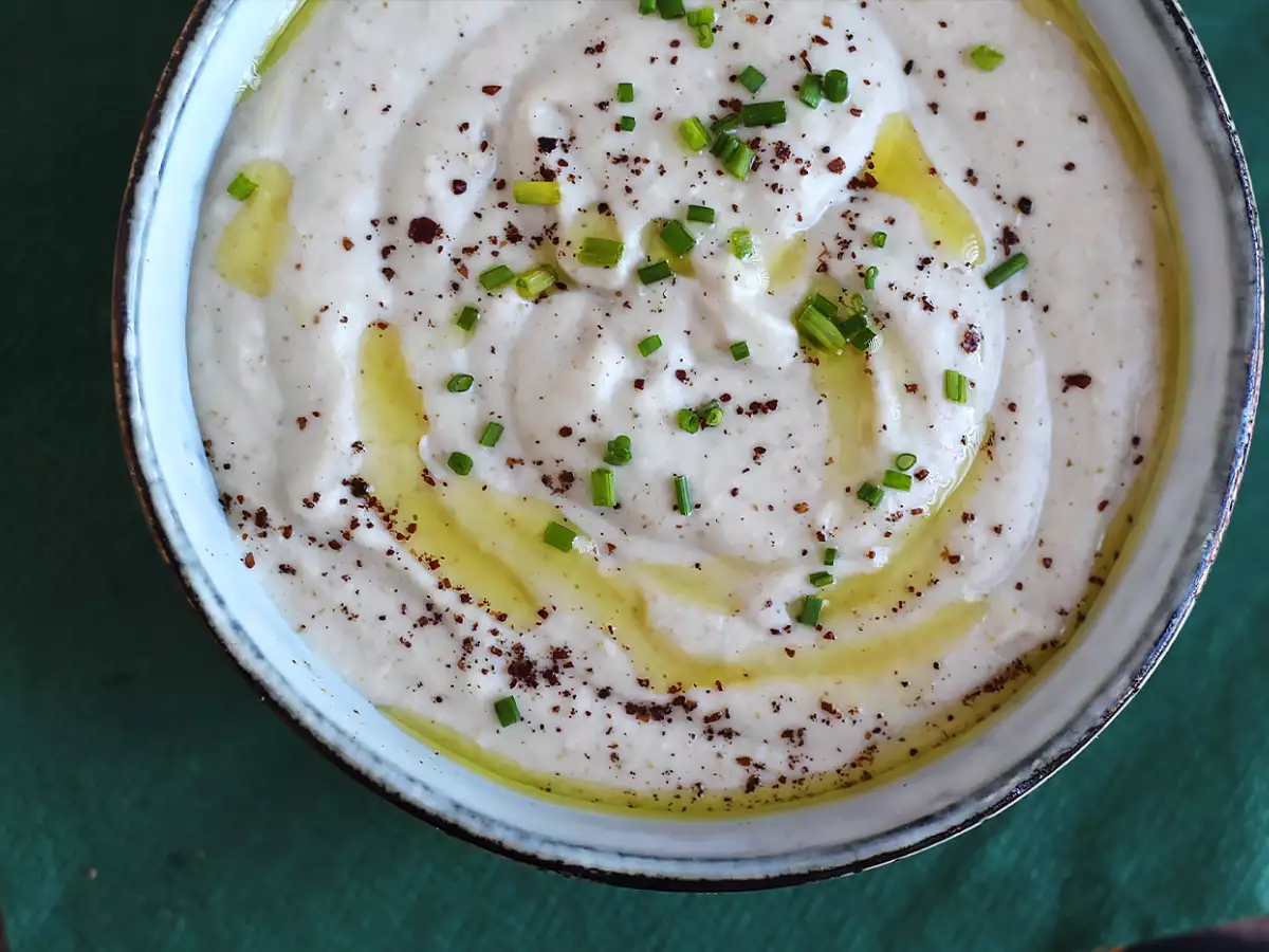 Receita Homus de feijão branco e leite de coco