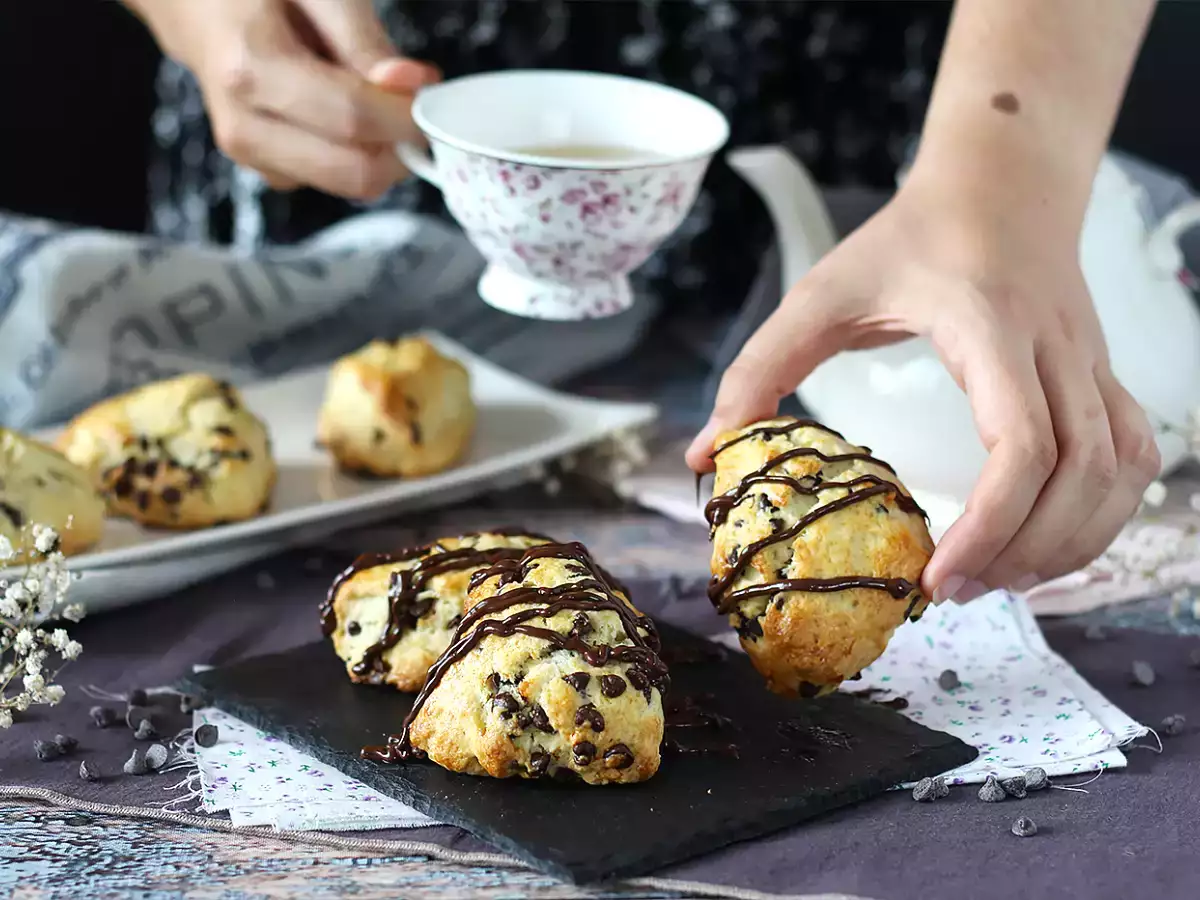 Receita Scones de chocolate