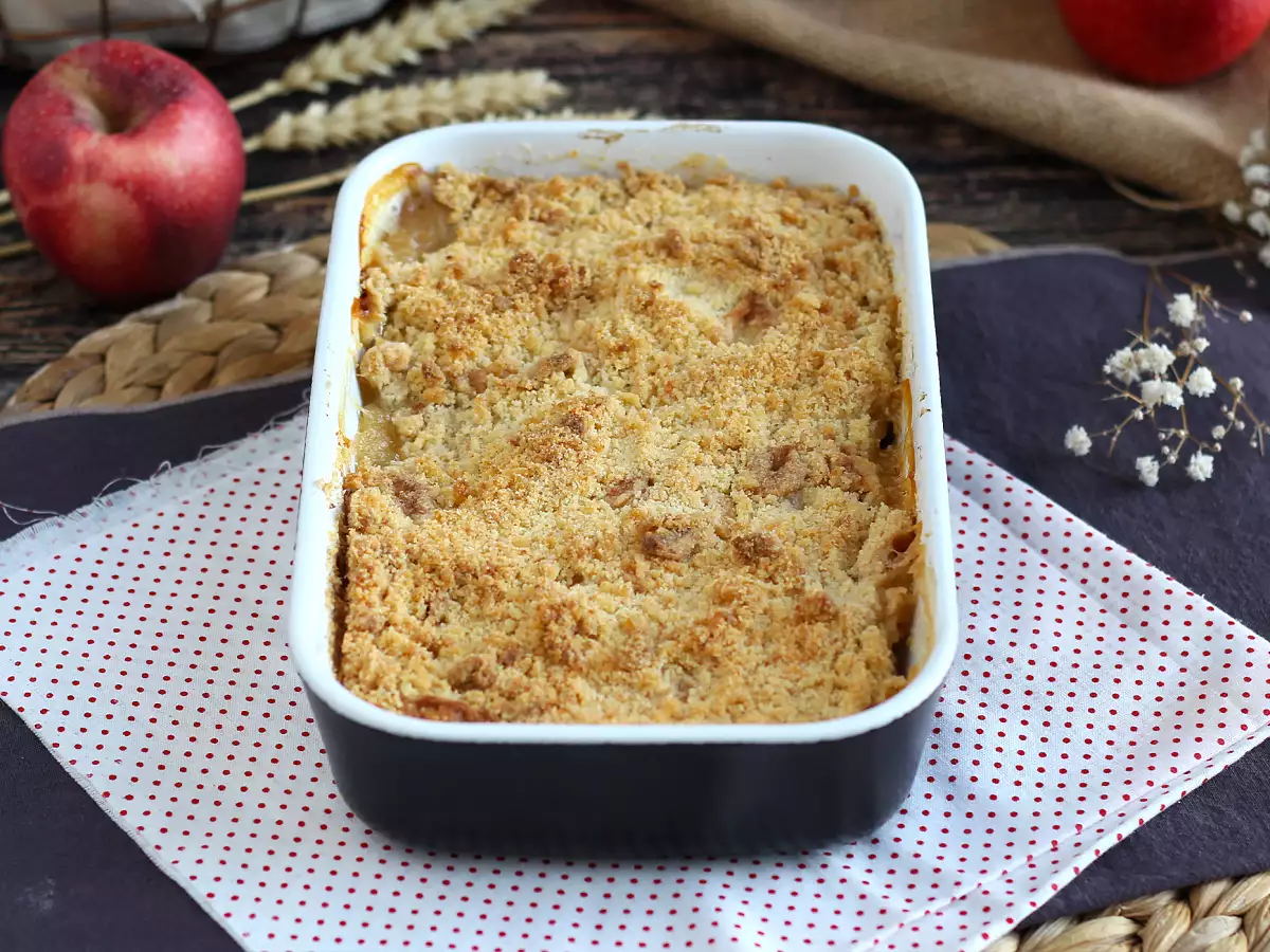 Receita Crumble de maçã super fácil