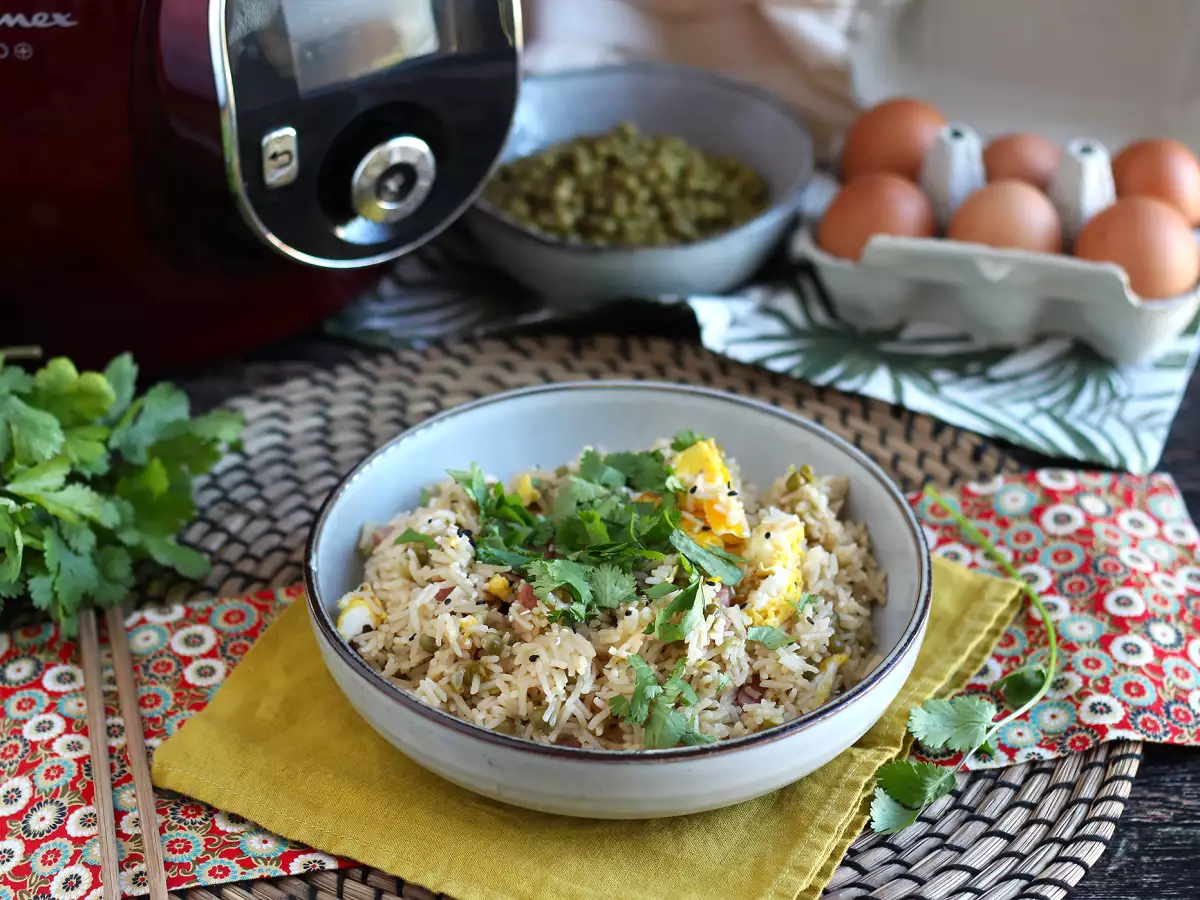 Receita Arroz cantonês na panela de pressão