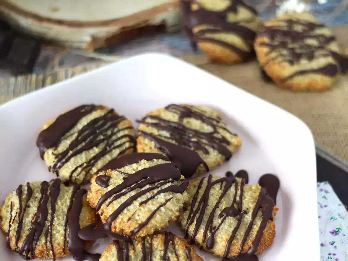 Receita Biscoitos de okara (de aveia) e chocolate