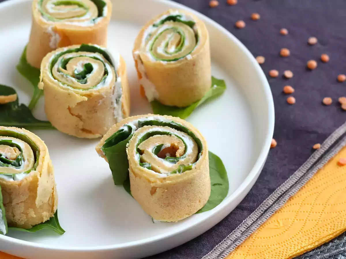 Receita Panqueca de lentilha vermelha - com apenas 2 ingredientes!