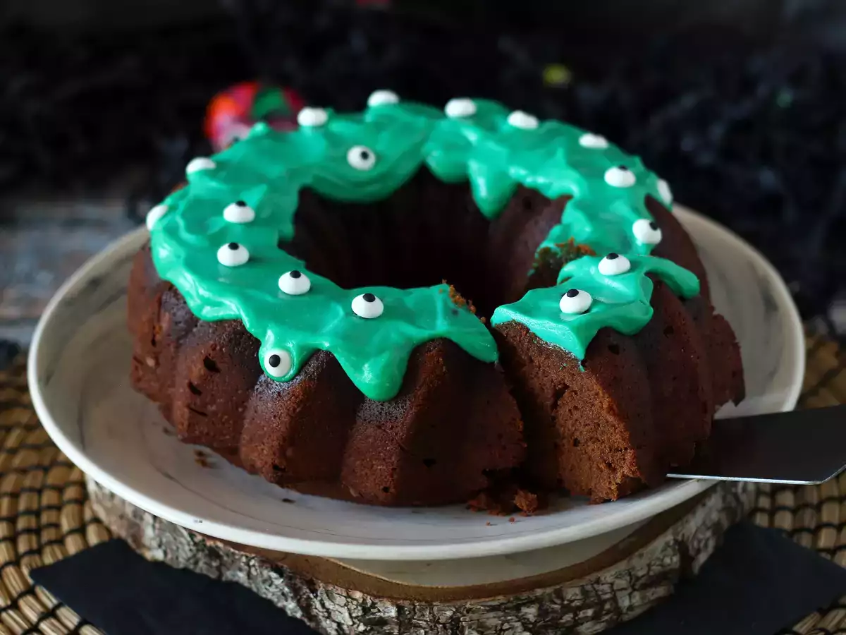 Receita Bundt cake de halloween