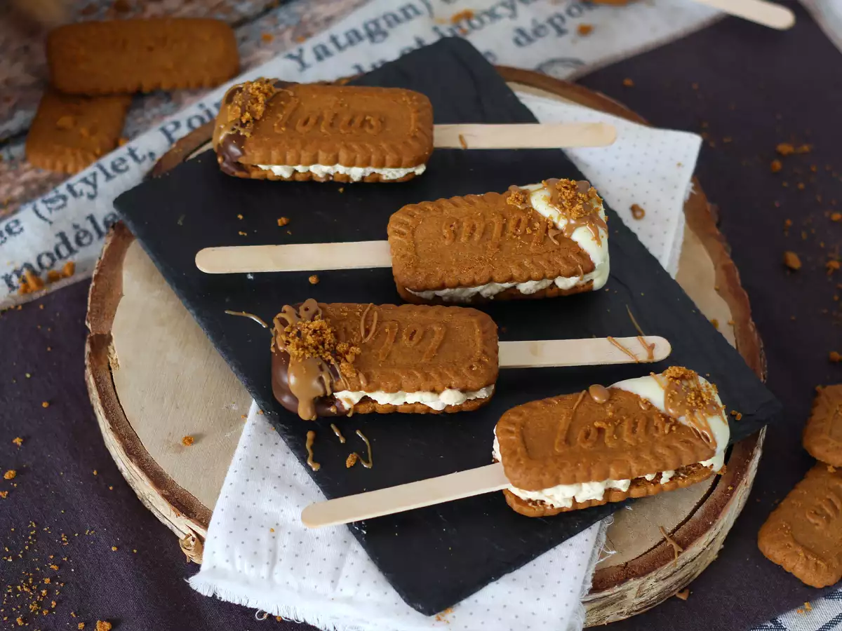 Receita Sorvete de mascarpone com bolacha de canela, na medida certa!