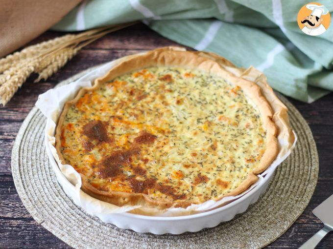 Quiche de abóbora, mais saudável e fácil a preparar