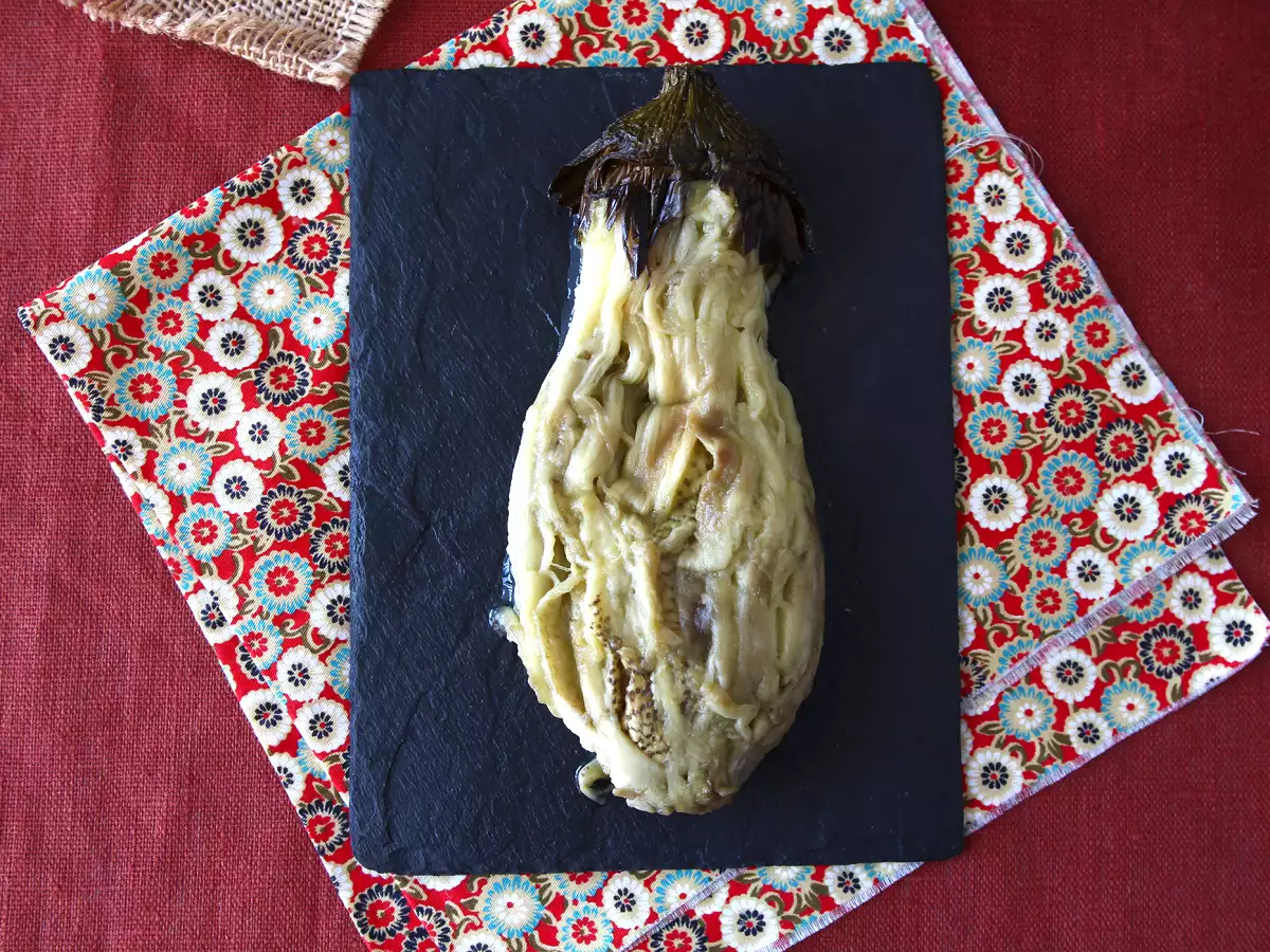 Receita Berinjela assada e sem casca feita na air fryer!
