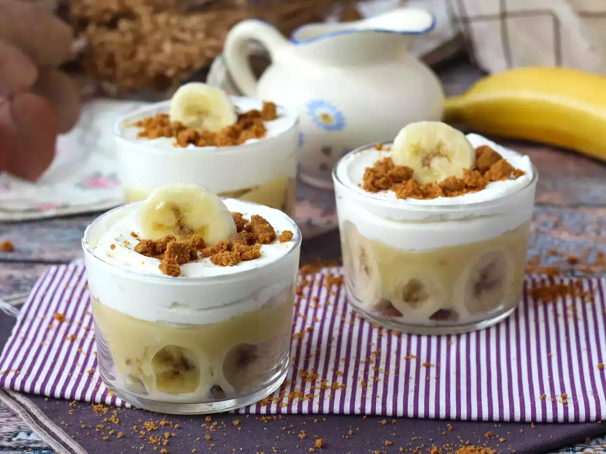 Receita Copinhos de banoffee, para fãs de banana e caramelo