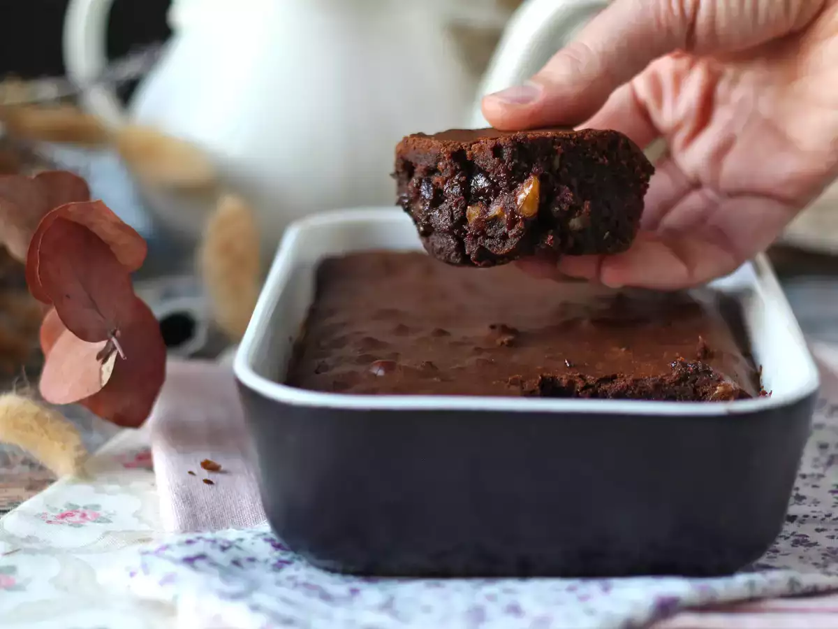Receita Brownie de chocolate e nozes na air fryer
