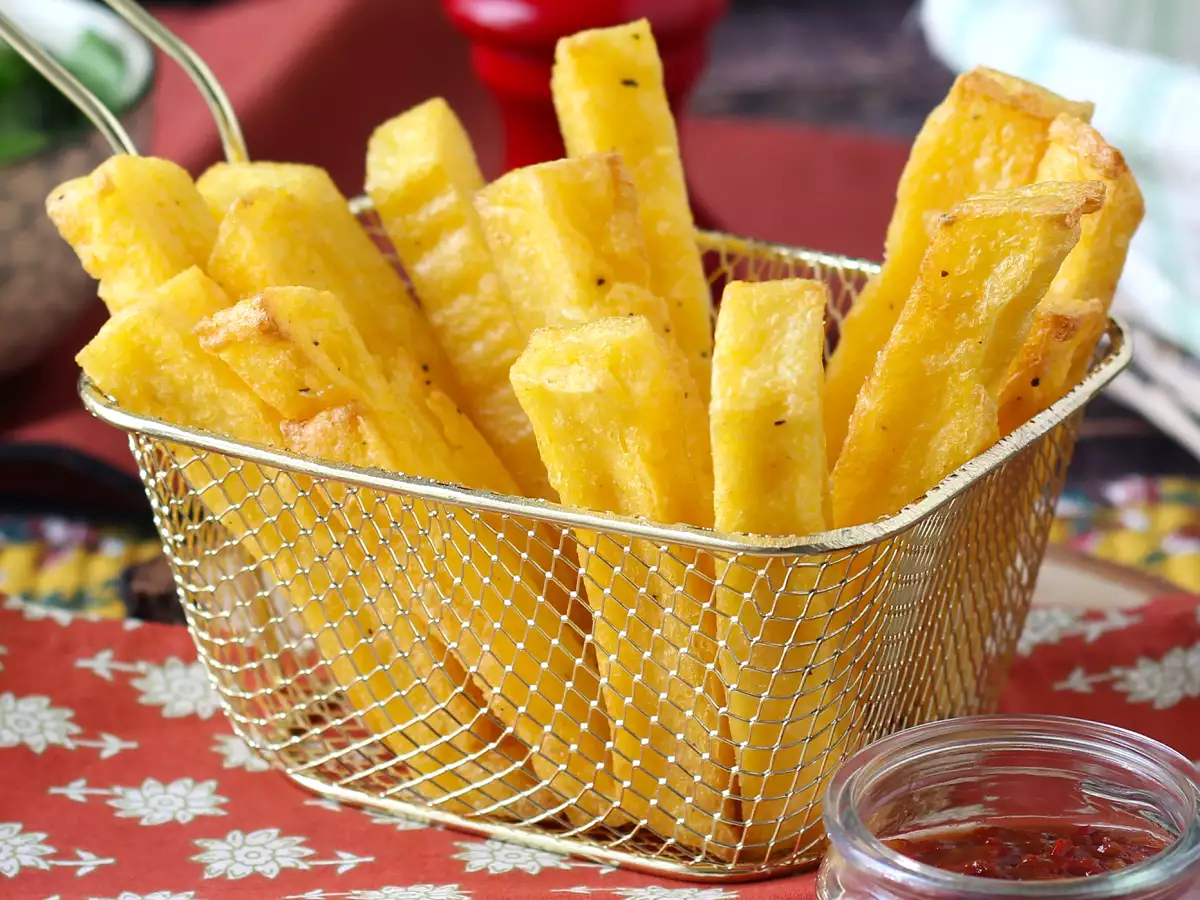 Receita Polenta frita na air fryer: crocante, saudável e sem glúten