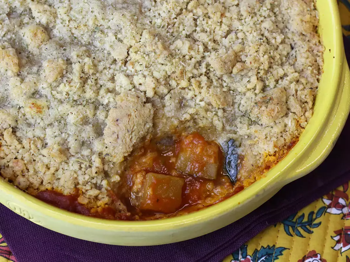 Receita Crumble salgado de legumes, um prato rápido e fácil que você vai adorar!