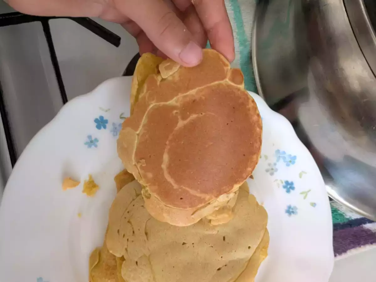 Receita Panquecas de maizena e farinha de aveia