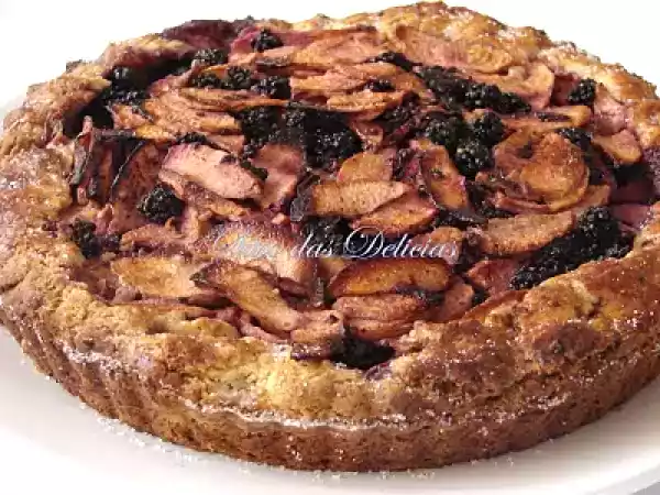 Receita Tarte de amoras e maçã