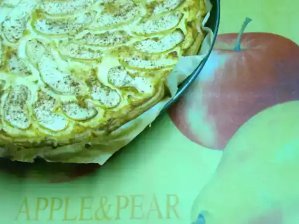 Receita Tarte folhada de maçã e pera