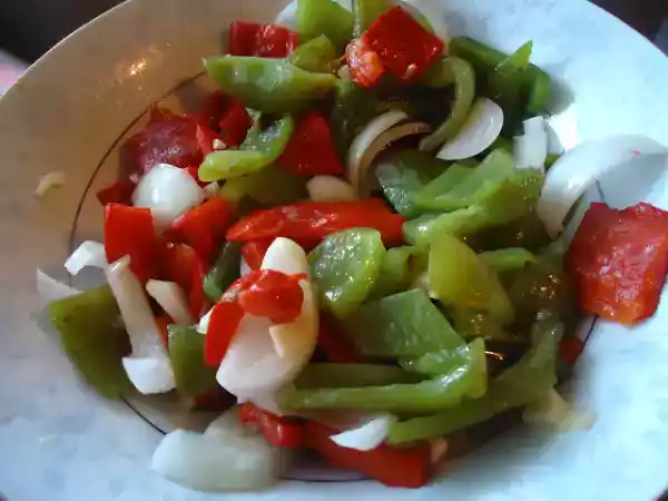 Receita Salada de pimentos assados