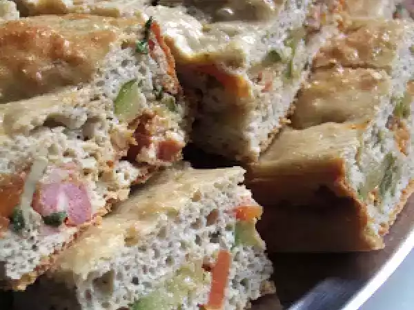 Receita Torta de legumes com farinha de banana verde