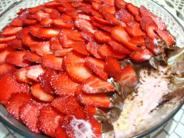 Receita Pavê de morango