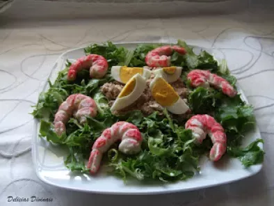 Receita Salada alface com maionese de atum