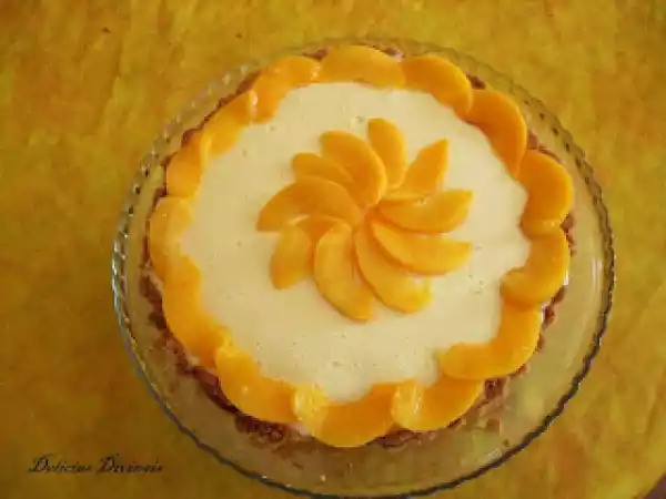 Receita Tarte fria de pêssego