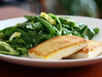 Receita Salada de vagem com ervas e tofu frito (ovo-lacto)