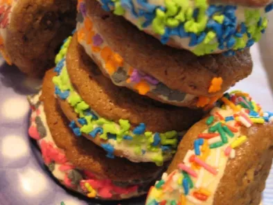 Receita Ice cream sandwiches - cookies recheados com sorvete