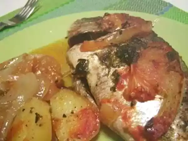 Receita Dourada assada à portuguesa