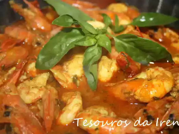 Receita Caril de camarão