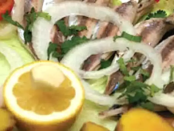 Receita Carapaus alimados c/ batata-doce