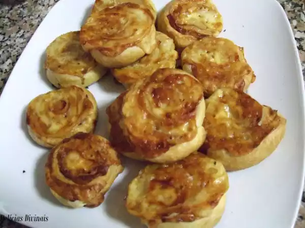 Receita Caracóis de massa folhada