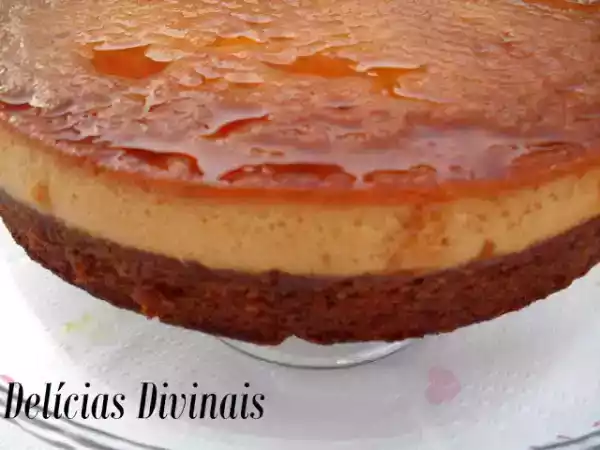 Receita Bolo pudim chocolate baunilha