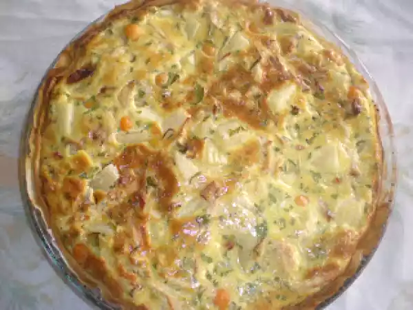 Receita Quiche de frango e mussarela