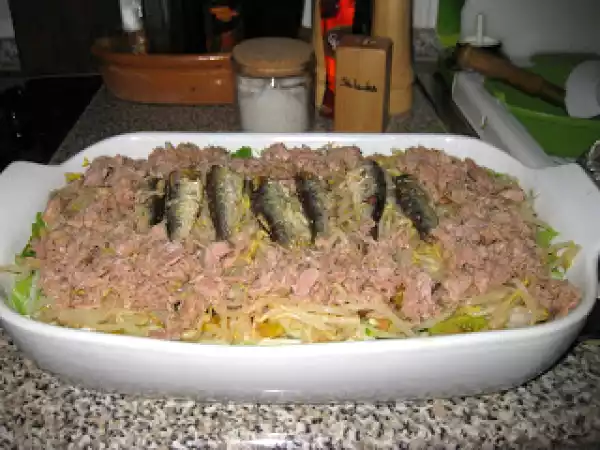 Receita Salada de sardinhas