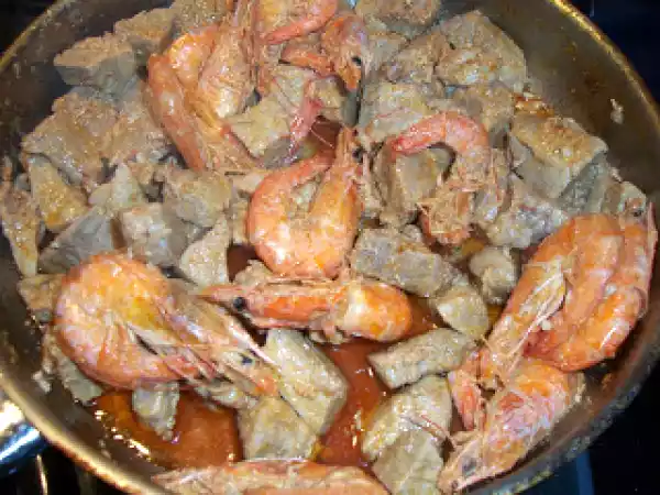 Receita Lombinho de porco com camarão