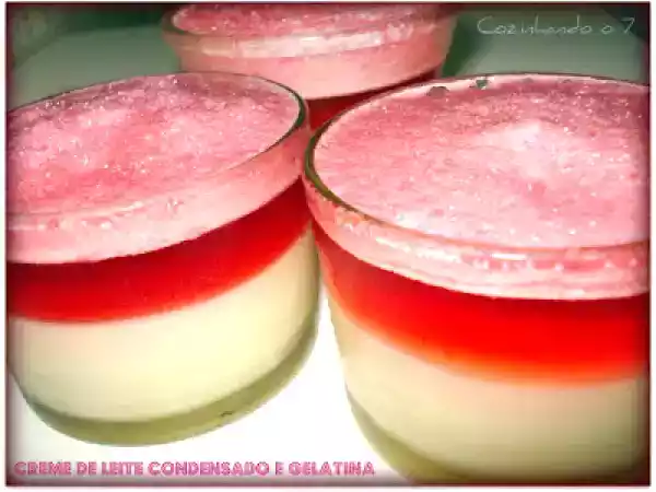 Receita Creme de leite condensado e gelatina