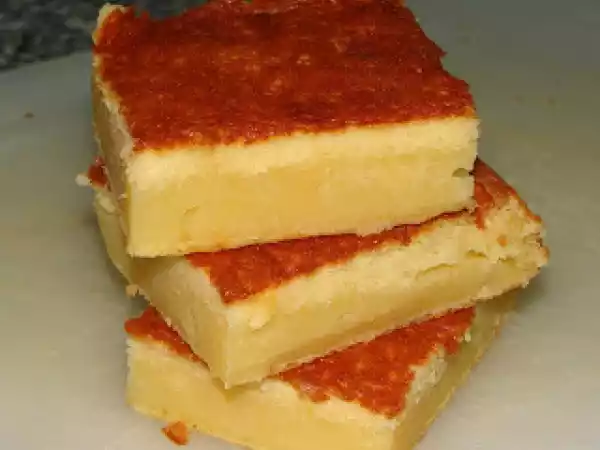 Receita Quadrados de nata e laranja
