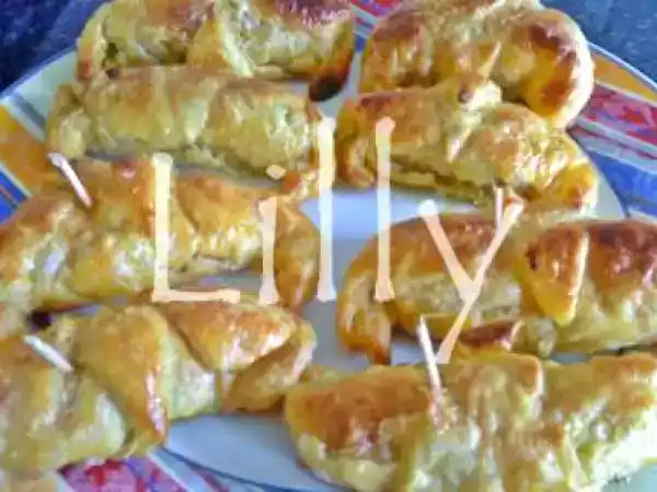 Receita Croissants de massa folhada