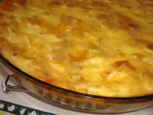 Receita Pudim de atum com batata palha e alho francês