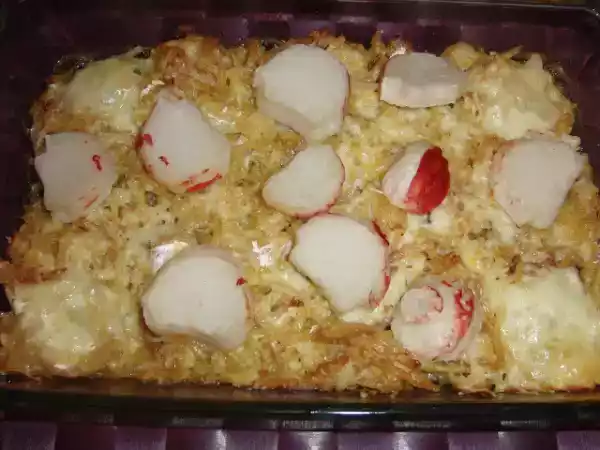 Receita Gratinado de bacalhau e espinafres